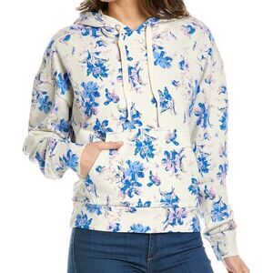 Rag & Bone City Floral Print Organic Cotton Hoodie Sweatshirt Size XS Women’s